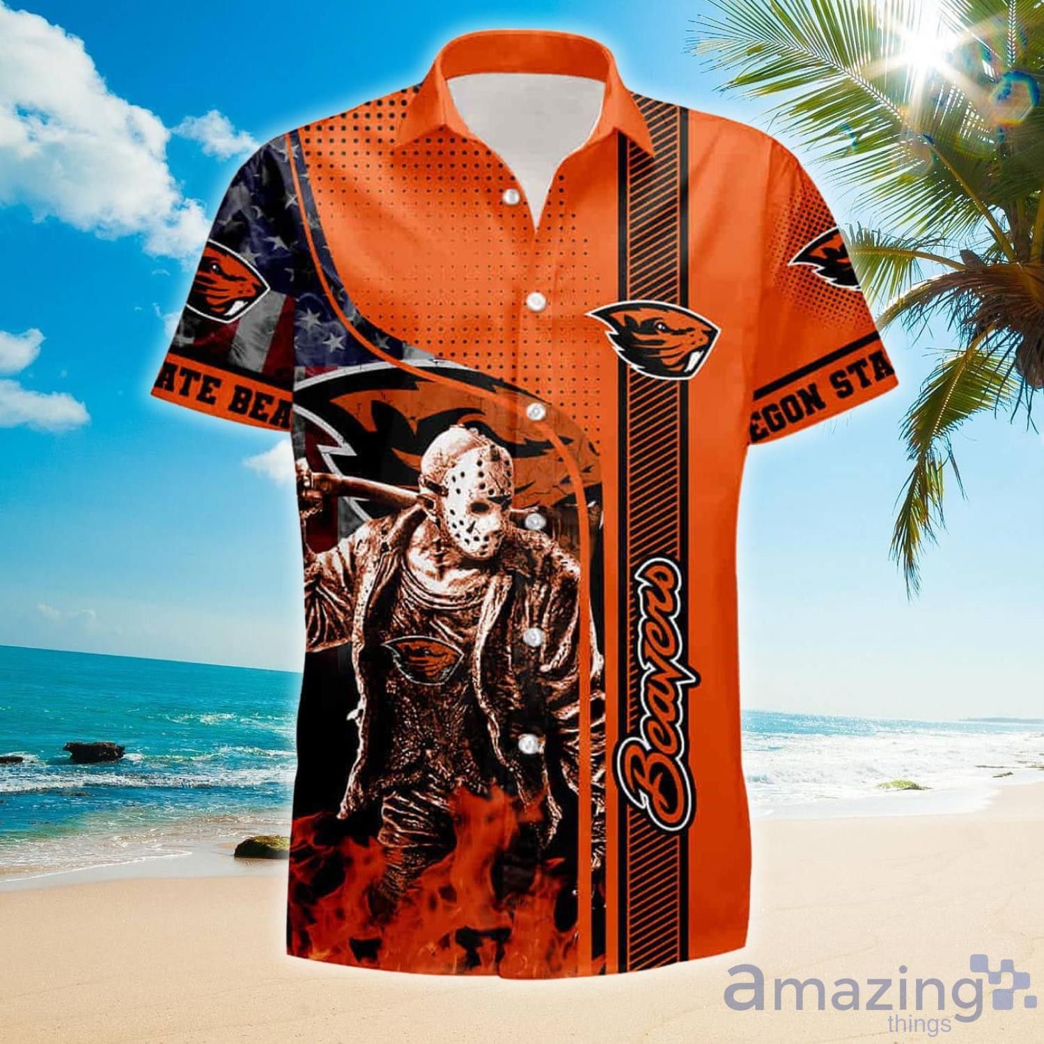 NCAA Oregon State Beavers Halloween Hawaiian Shirt