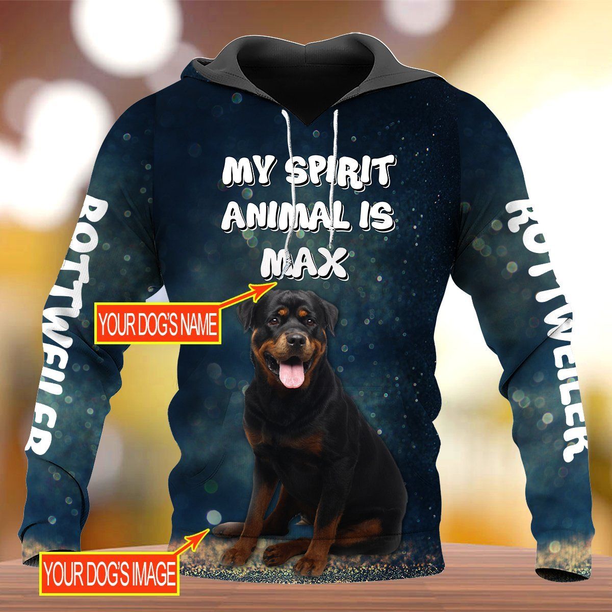 Rottweiler My Spirit Animal Is Personalized Name 3D All Over Printed Shirts