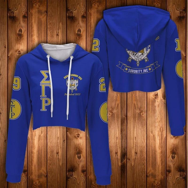 Wonder Print Hoodie – Sigma Gamma Rho Sorority Inc Croptop Hoodie