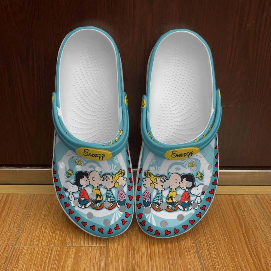 Snoopy And Friends Peanuts Gift For Fan Classic Water Rubber Crocs Crocband Clogs, Comfy Footwear