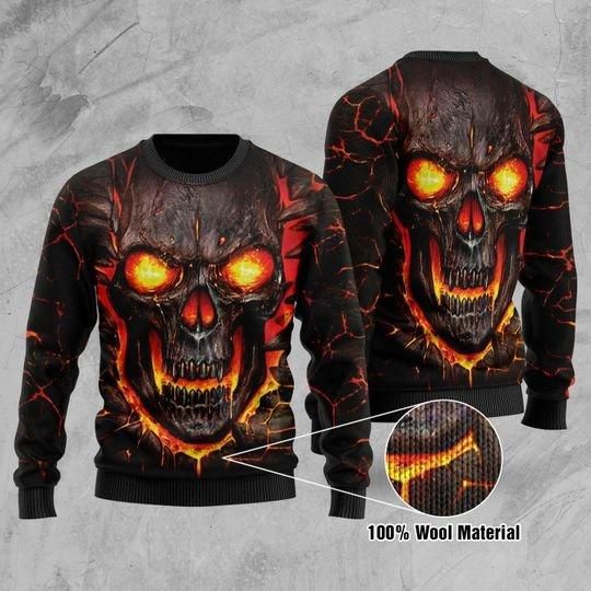 SKULL LAVA CHRISTMAS UGLY SWEATER TN151209