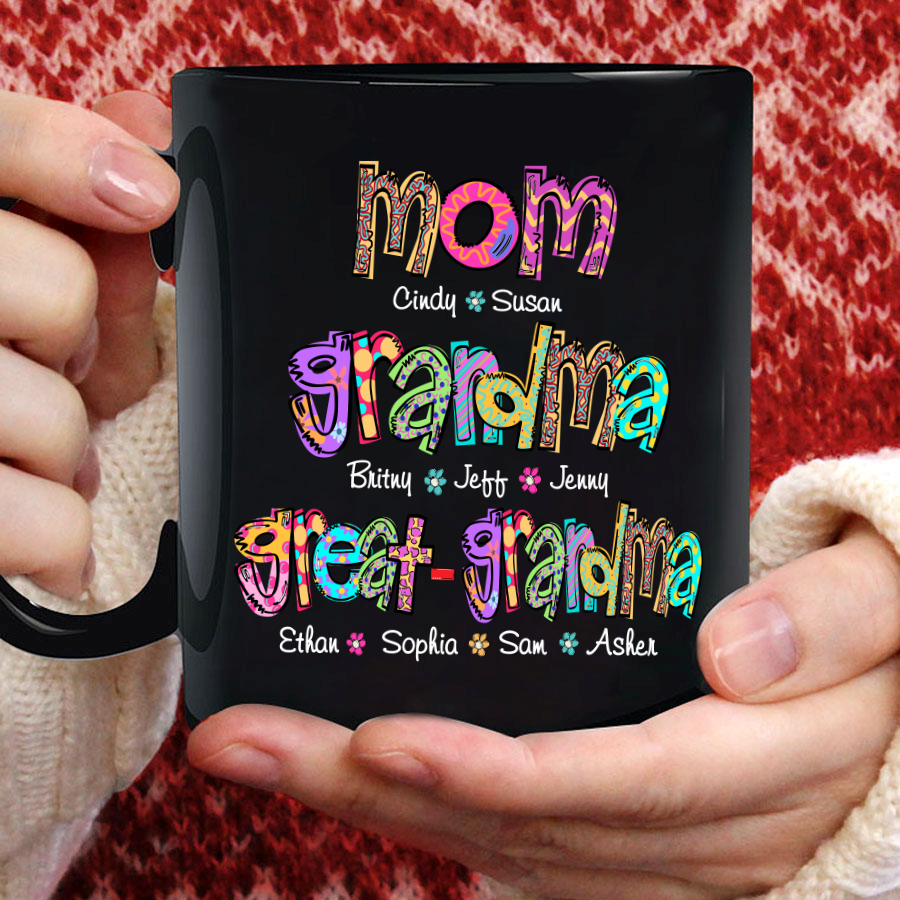 Mom Grandma Great Grandma Colorful Mug