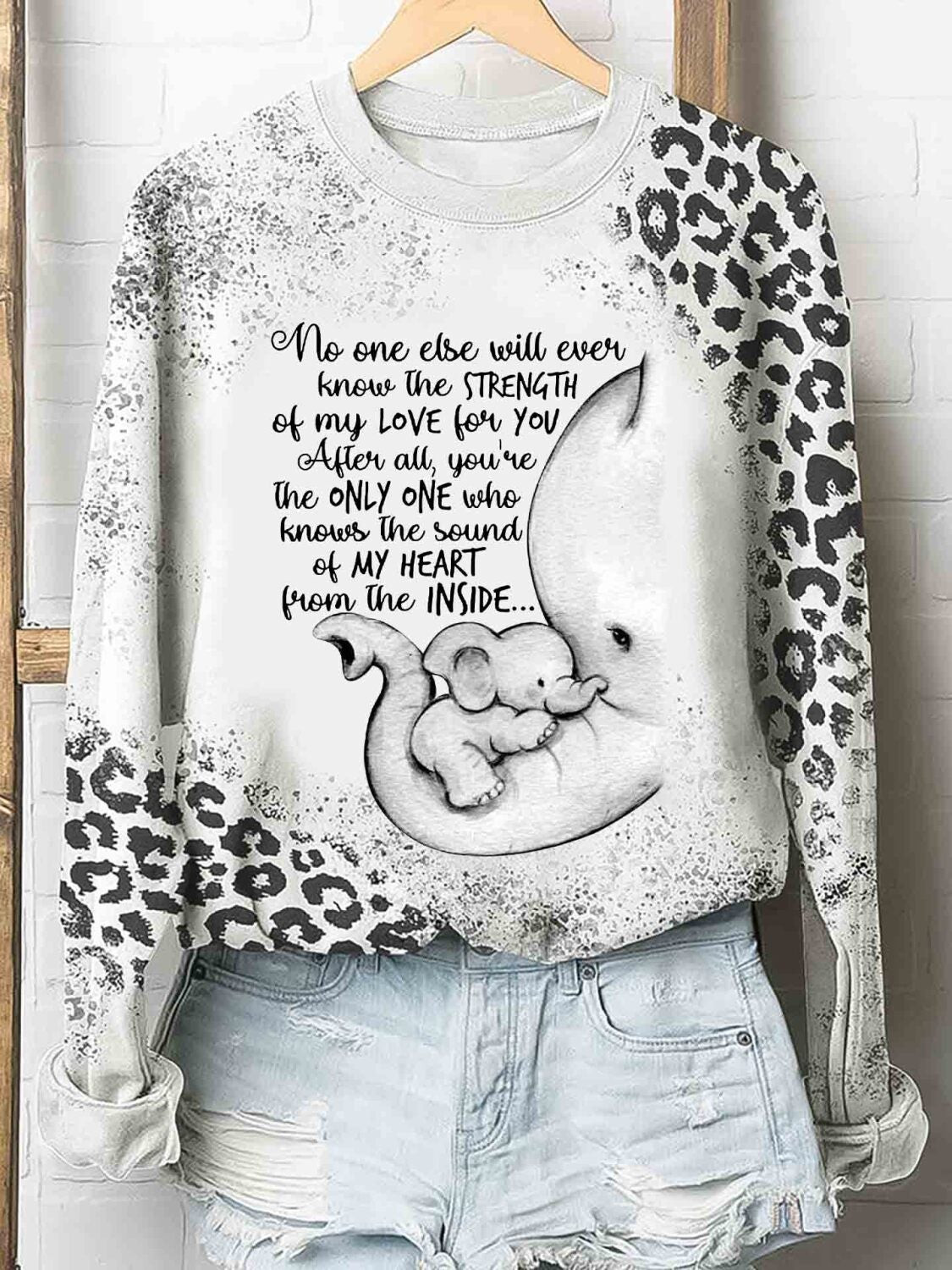 You’Re The Only One Who Knows The Sound Of My Heart Tshirt 3D Hoodie – Leopard Funny Shirt All Over Print For Mom Children