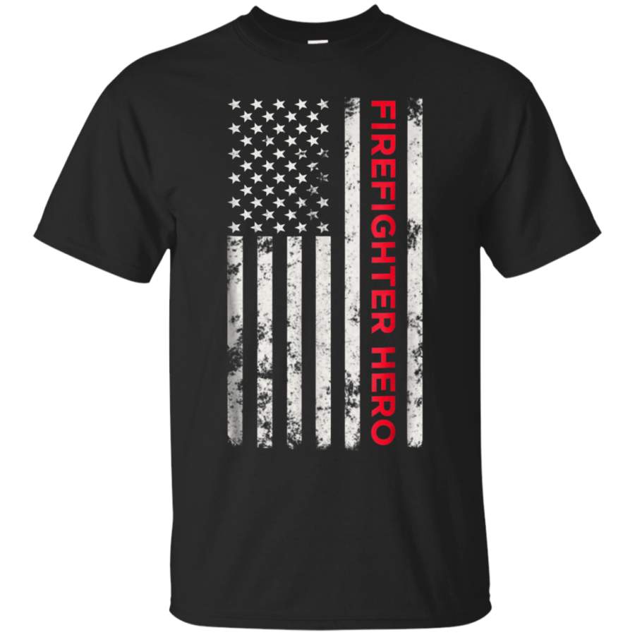 AGR American Flag Firefighter Hero Shirt Cool Thin Red Line Tee