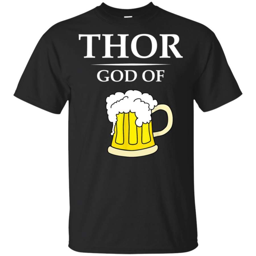 Thor God Of Beer T-Shirt Funny Ale Drinker I Rummy Tee