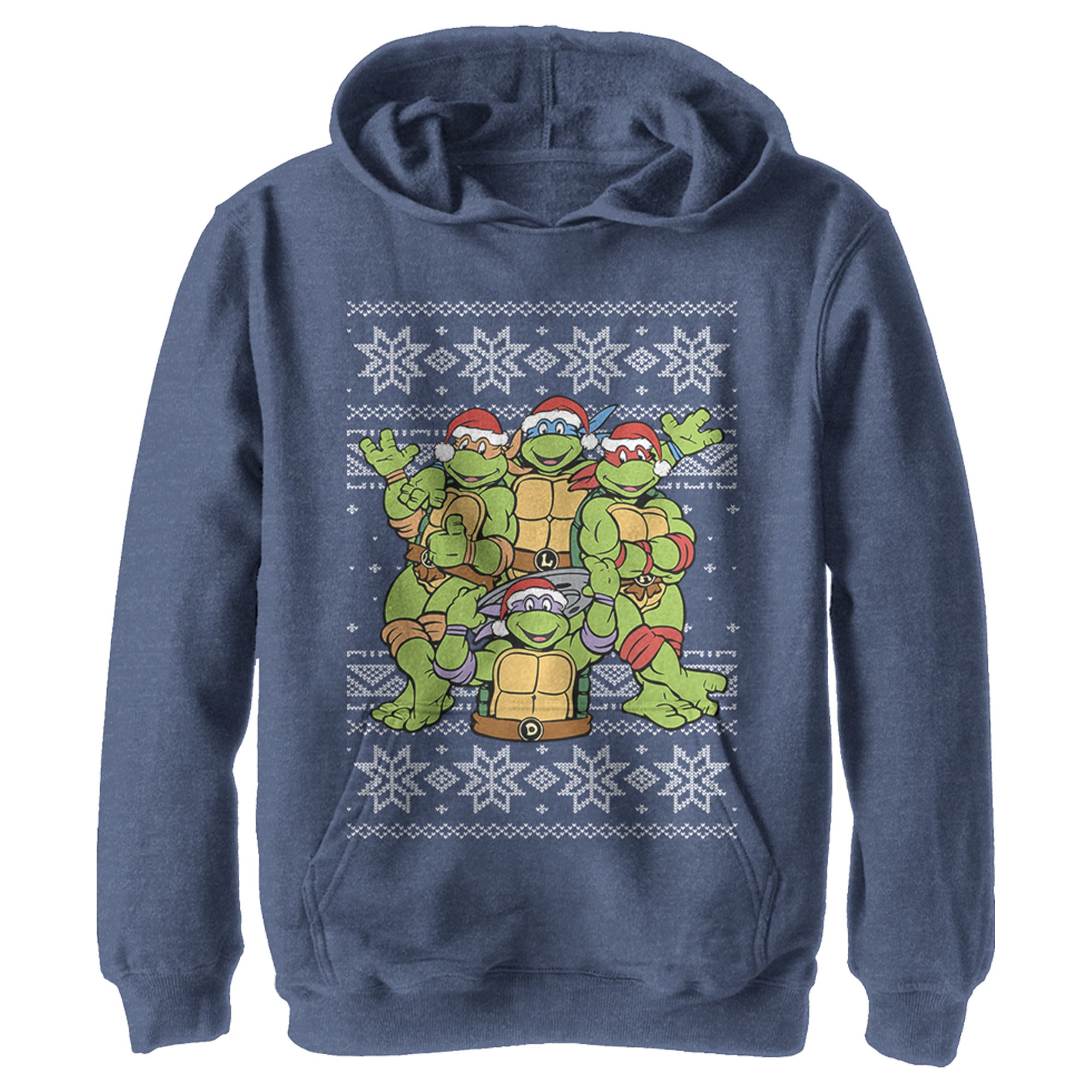 Teenage Mutant Ninja Turtles Boy’S Ugly Christmas Sweater  Pull Over Hoodie