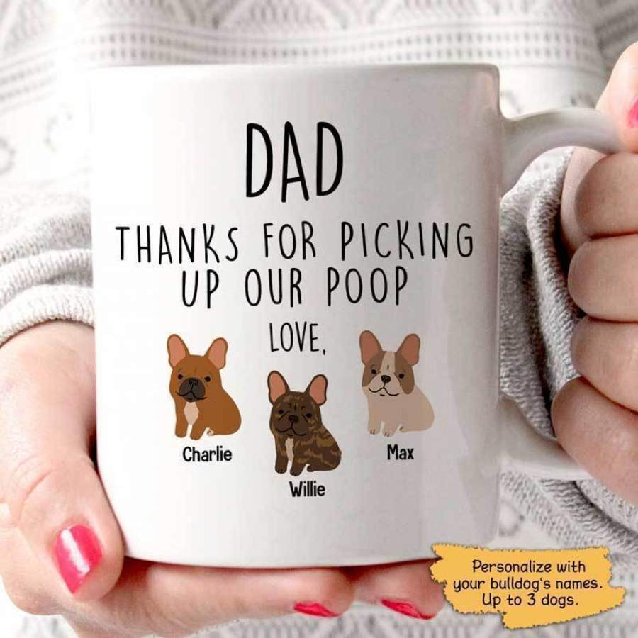 Thanks Dog Dad French Bulldog Personalized Mug