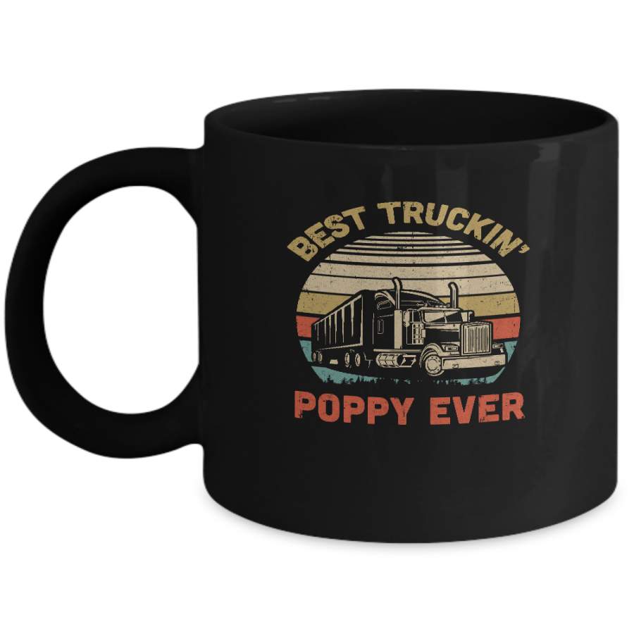 Vintage Best Truckin’ Poppy Ever Fathers Day Gift Mug