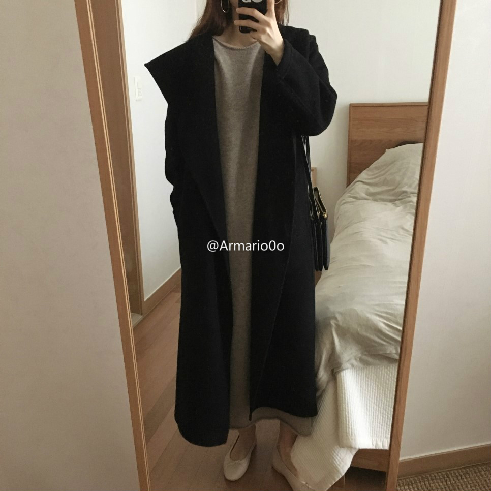 Autumn and winter new cashmere sweater women’s V-Neck long skirt sweater knitted bottom curling loose high-end customization alx