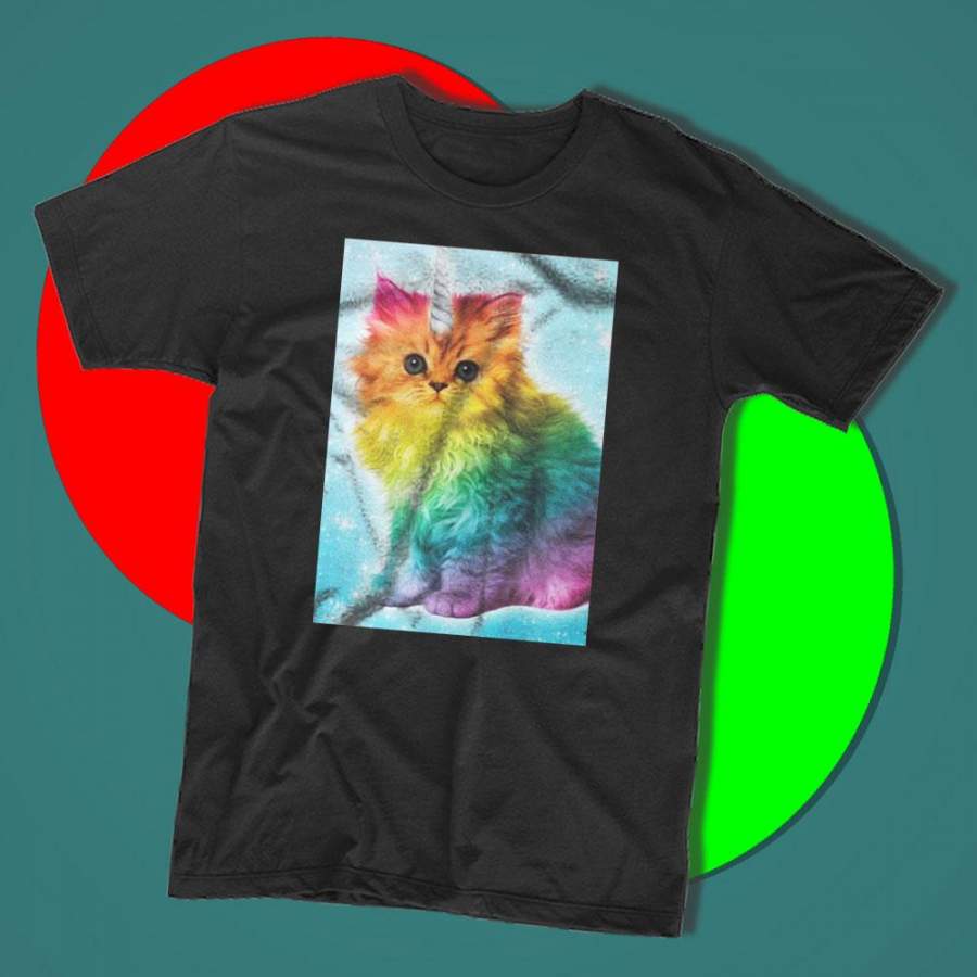 Unicorn Rainbow Cat Kitten Men’S T Shirt