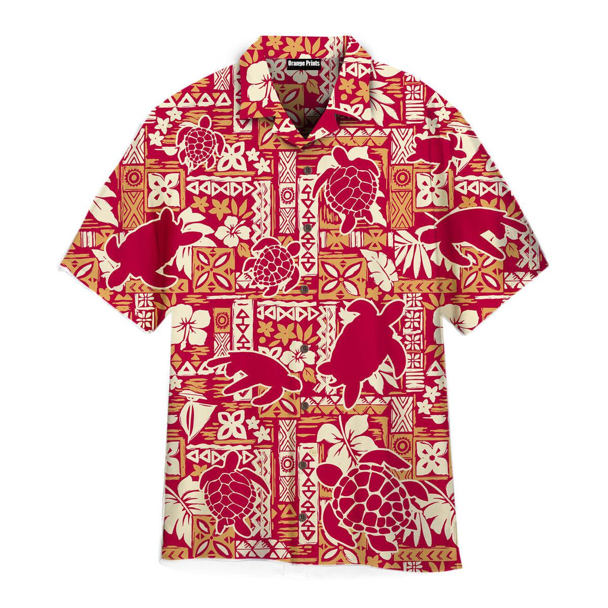 Gold Turtle Native Aloha Hawaii Shirt For Men Women Ha79000