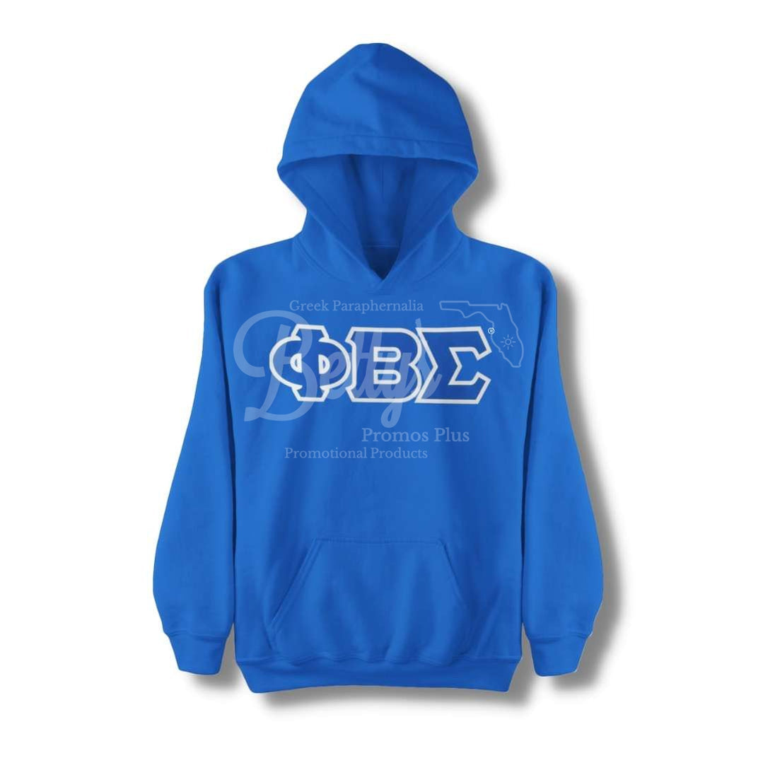 Phi Beta Sigma Φβς Greek Letter Double-Stitched Embroidered Hoodie