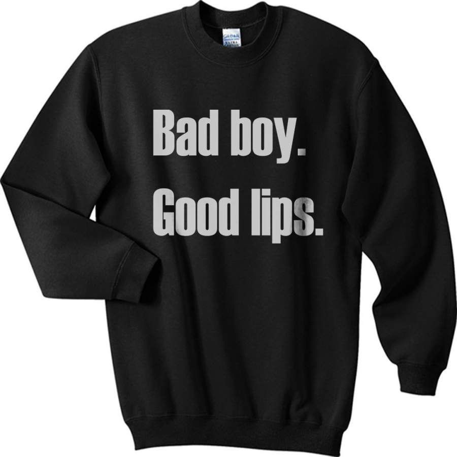 Bad Boy Good Lips Unisex Crewneck Sweatshirt (Adult)