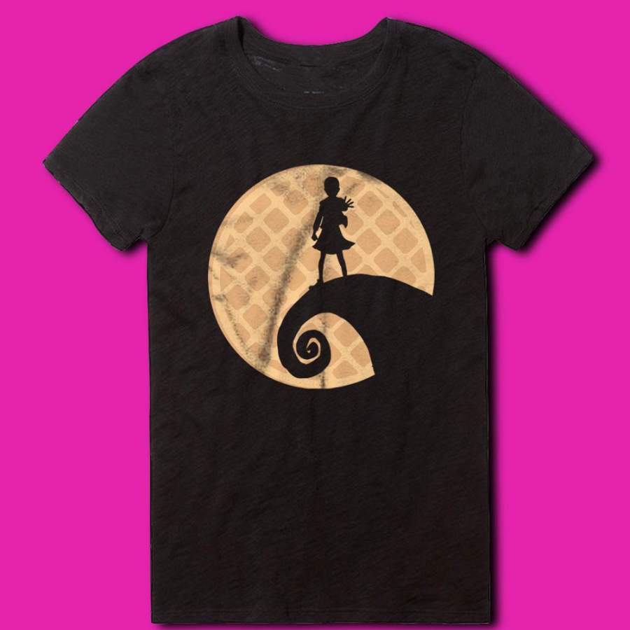 A Nightmare Before Stranger Things Waffle Parodi Women’S T Shirt