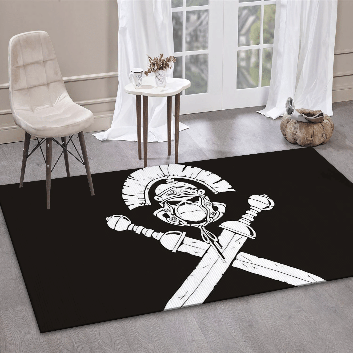 Iron Maiden Logo White Music Area Rug Carpet, Living Room  Rug – Christmas Gift Us Decor