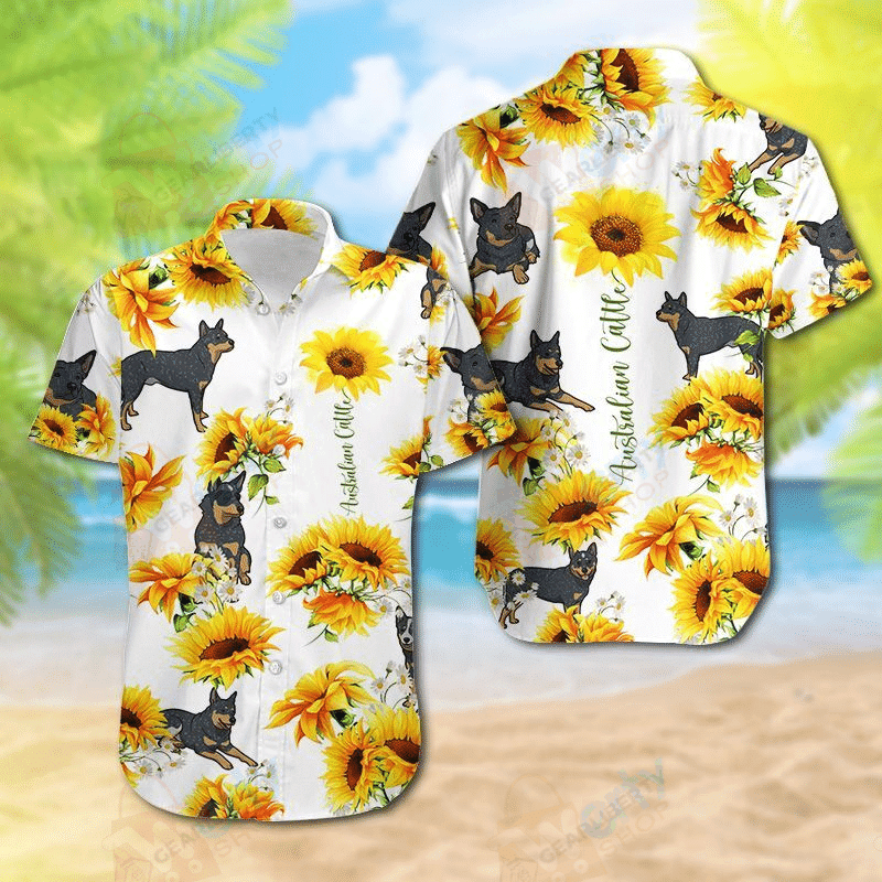 Beach Shirt Felacia [Hawaii Shirt] Australian Cattle Dog -Zx16488