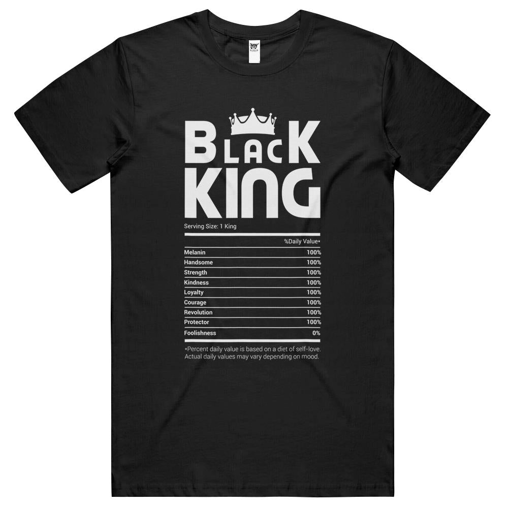 Nutritional Facts Shirt, Nutritional Facts T Shirt, Black King Nutrition Facts Shirt, Black King Nutritional Facts African American Pride Melanin T Shirts