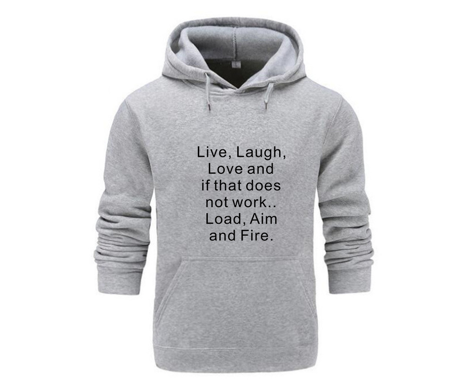 Unisex Hoodies Fleece Hooded Female Sweatshirt Live Laugh Love Printed Long Sleeve Hoody Woman Sweatshirt alx