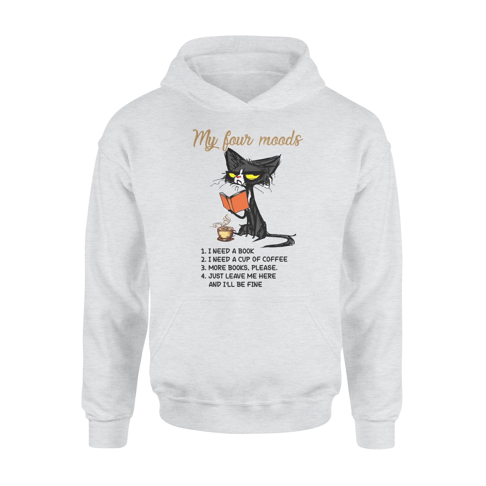 Black Cat My Four Moods – Premium Hoodie