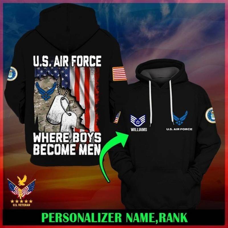 United States Air Force 3d All Over Printed Hoodie Customize