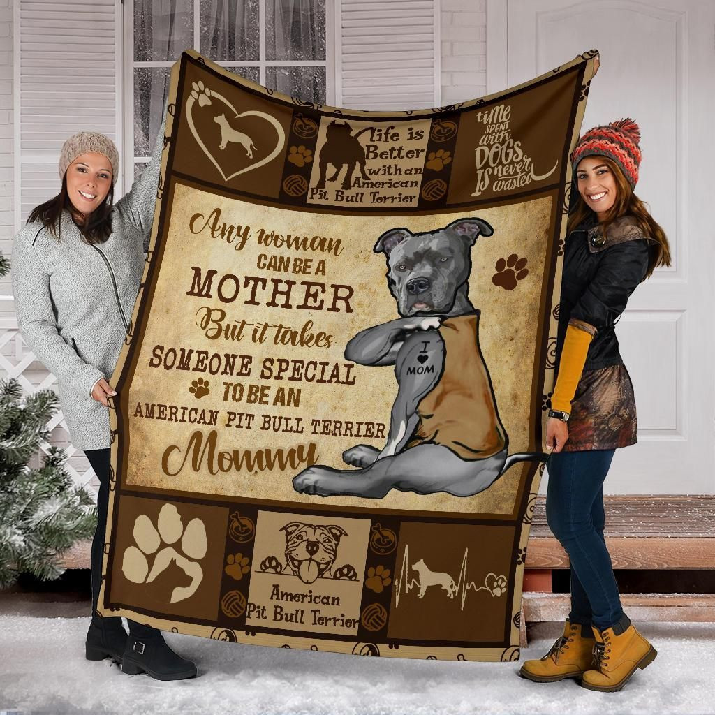 American Pit Bull Terrier Blanket, Christmas Gift, Dog Lover Blanket