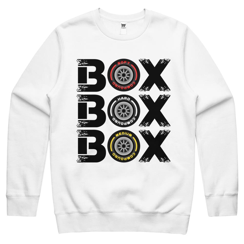 Box Box Box F1 Tyre Compound V2 Design Crewneck Sweatshirt