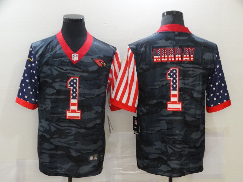 Men’S Arizona Cardinals Kyler Murray Black Camo Usa Flag Limited Jersey