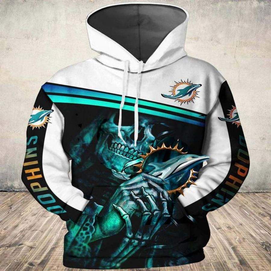 Miami Dolphins Death Hoodie 3D Style5260 All Over Printed