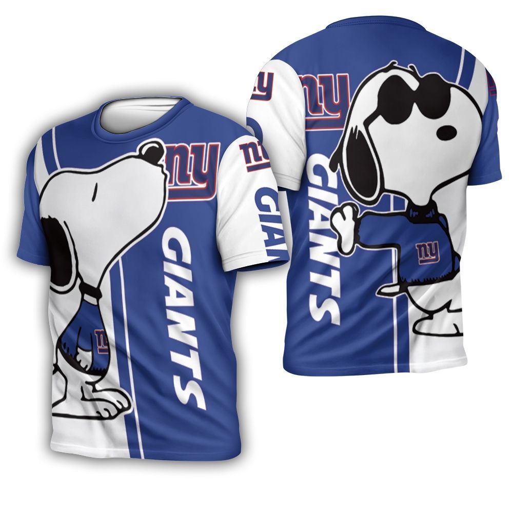 New York Giants Snoopy Lover 3D Printed 3D T-Shirt