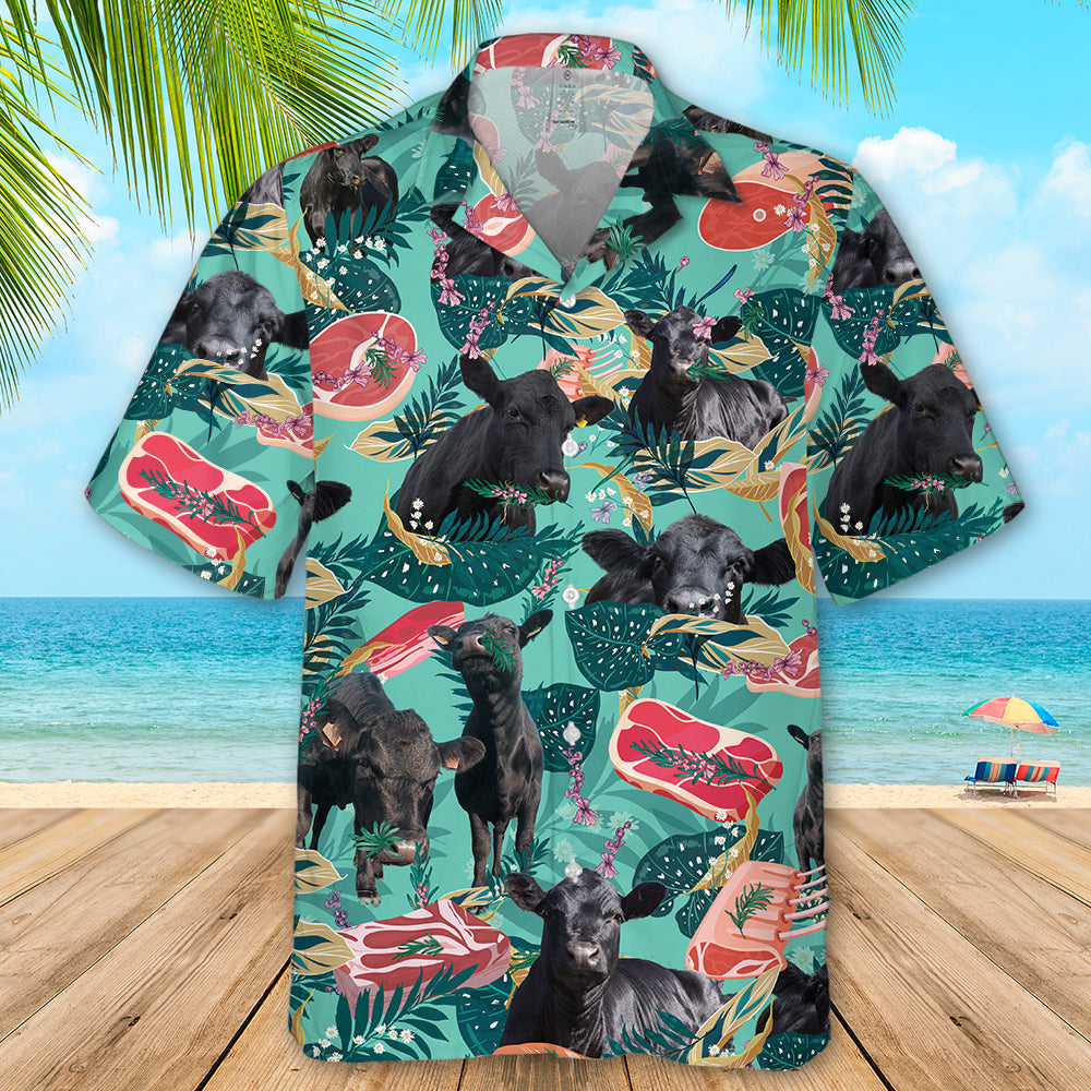 Funny Angus Cattle Beef Hawaii Shirt Beach Ha97952