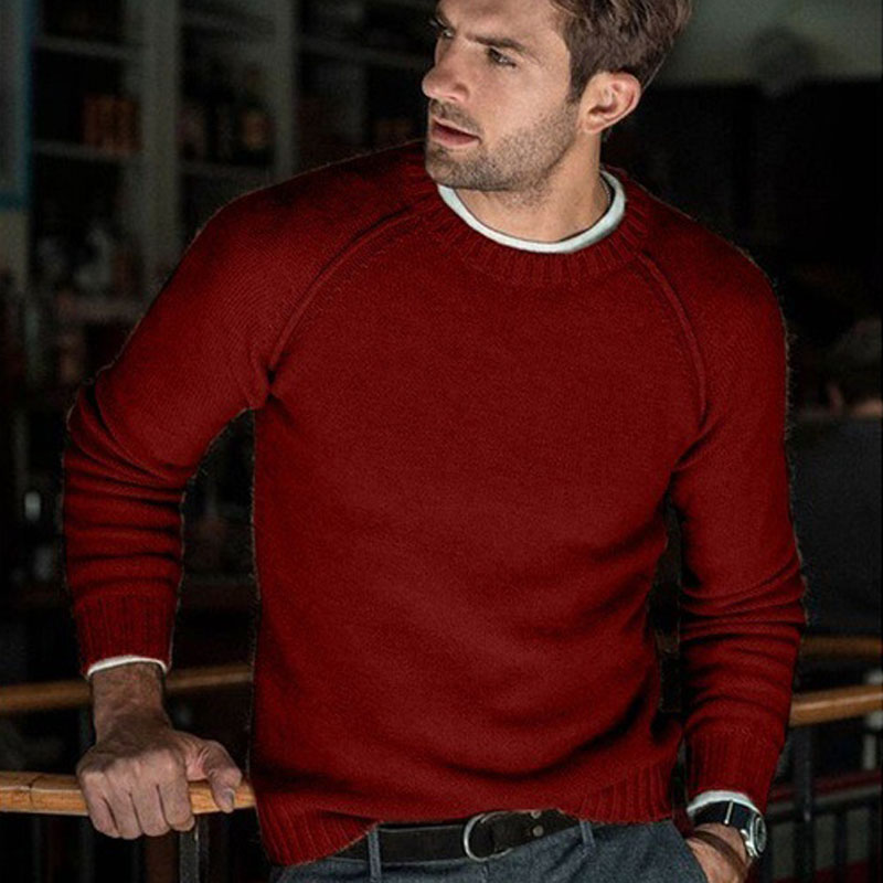 Autumn Winter Solid Sweater Men New Casual Slim Fit Mens Knitted Sweaters Comfort O-Neck Knitwear Pullover Men S-3XL Pull Homme alx