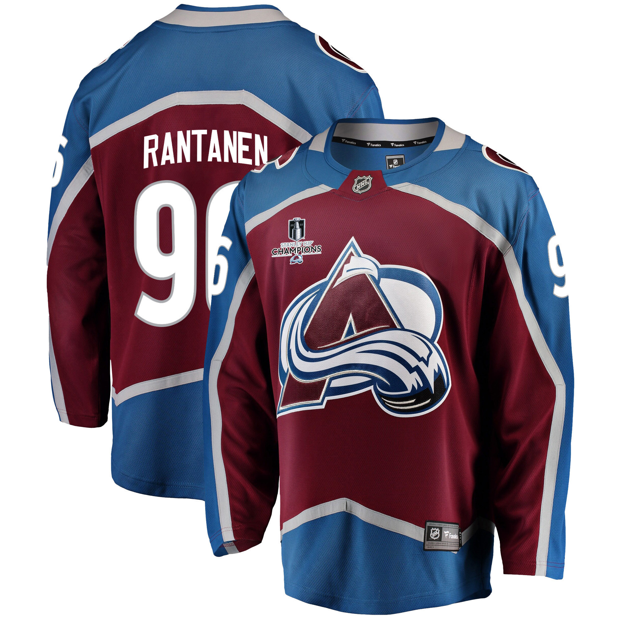 Colorado Avalanche Mikko Rantanen 96 Home 2022 Stanley Cup Champions Breakaway Men Jersey – Burgundy