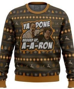 Ya Done Messed Up Aaron Key And Peele Ugly Christmas Sweater, All Over Print Sweatshirt