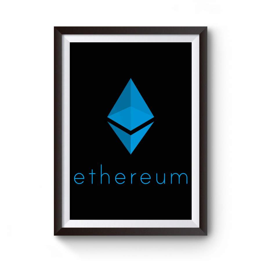 Vintage Ethereum Cryptocurrency Logo Poster