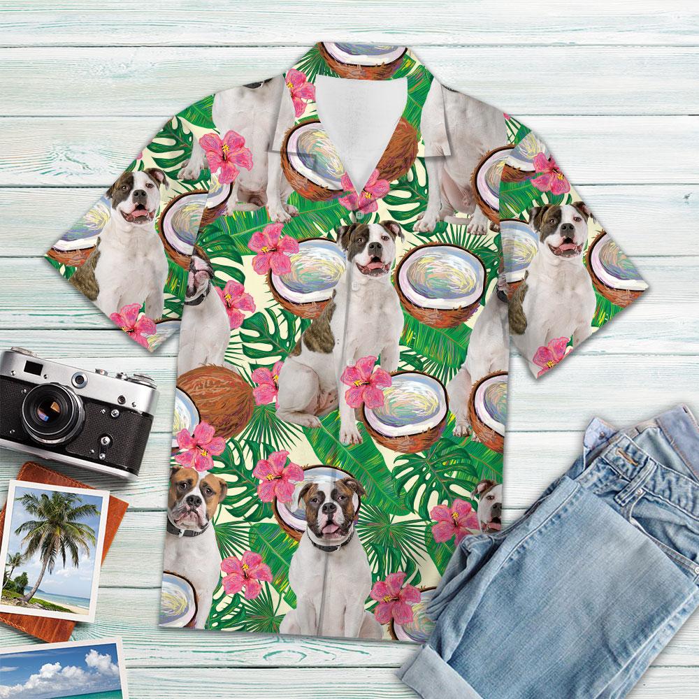 American Bulldog Tropical Coconut G5731- Hawaiian Shirt