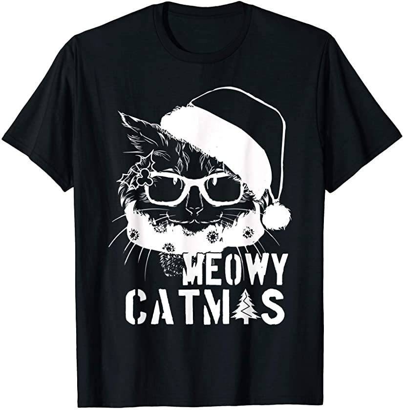 Meowy Catmas – Cat Kitten Kitty Paw Christmas T-Shirt