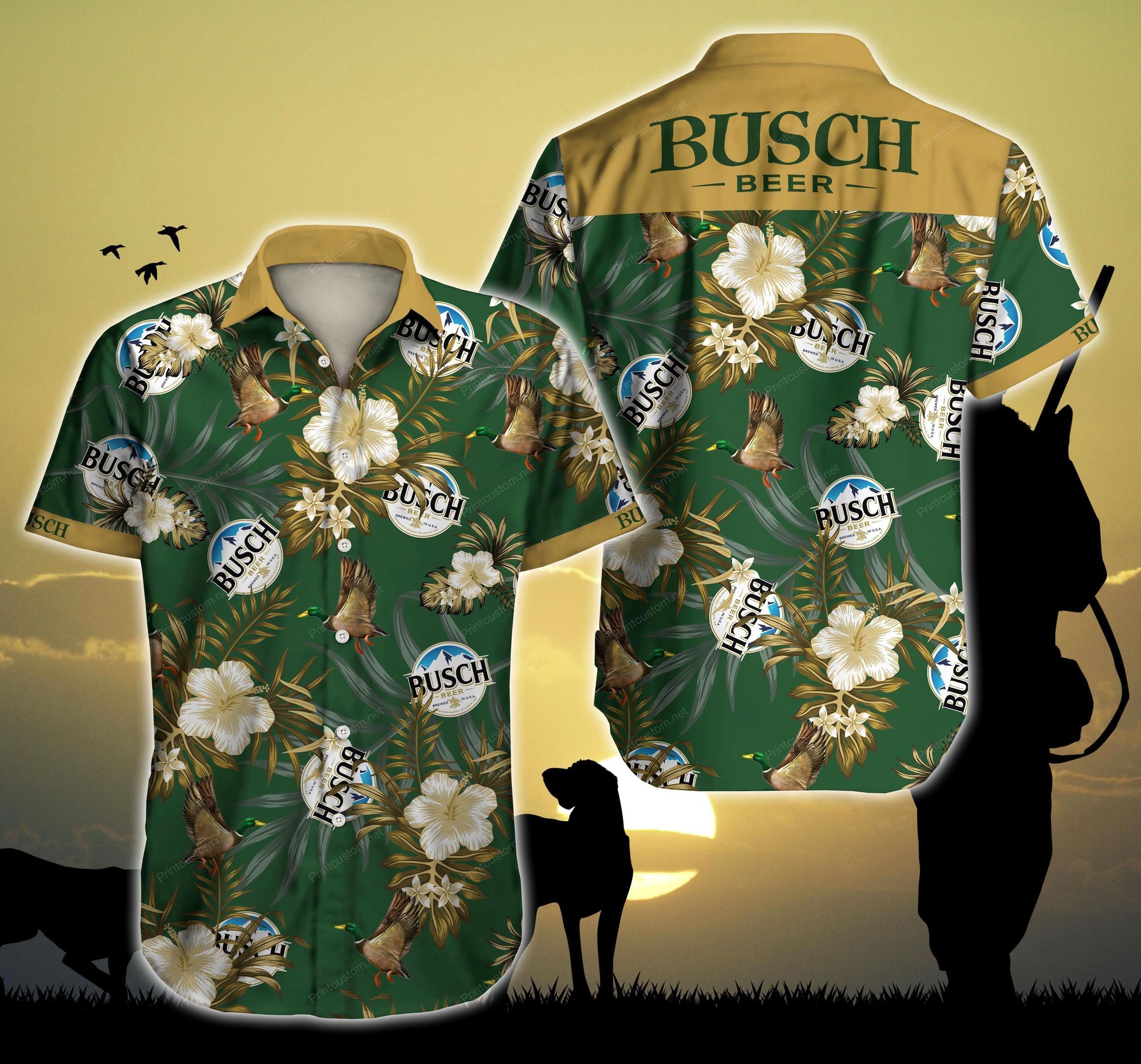 Tlmus Busch Hunting Mallard Ver 2 Hawaiian Shirt Ha107849