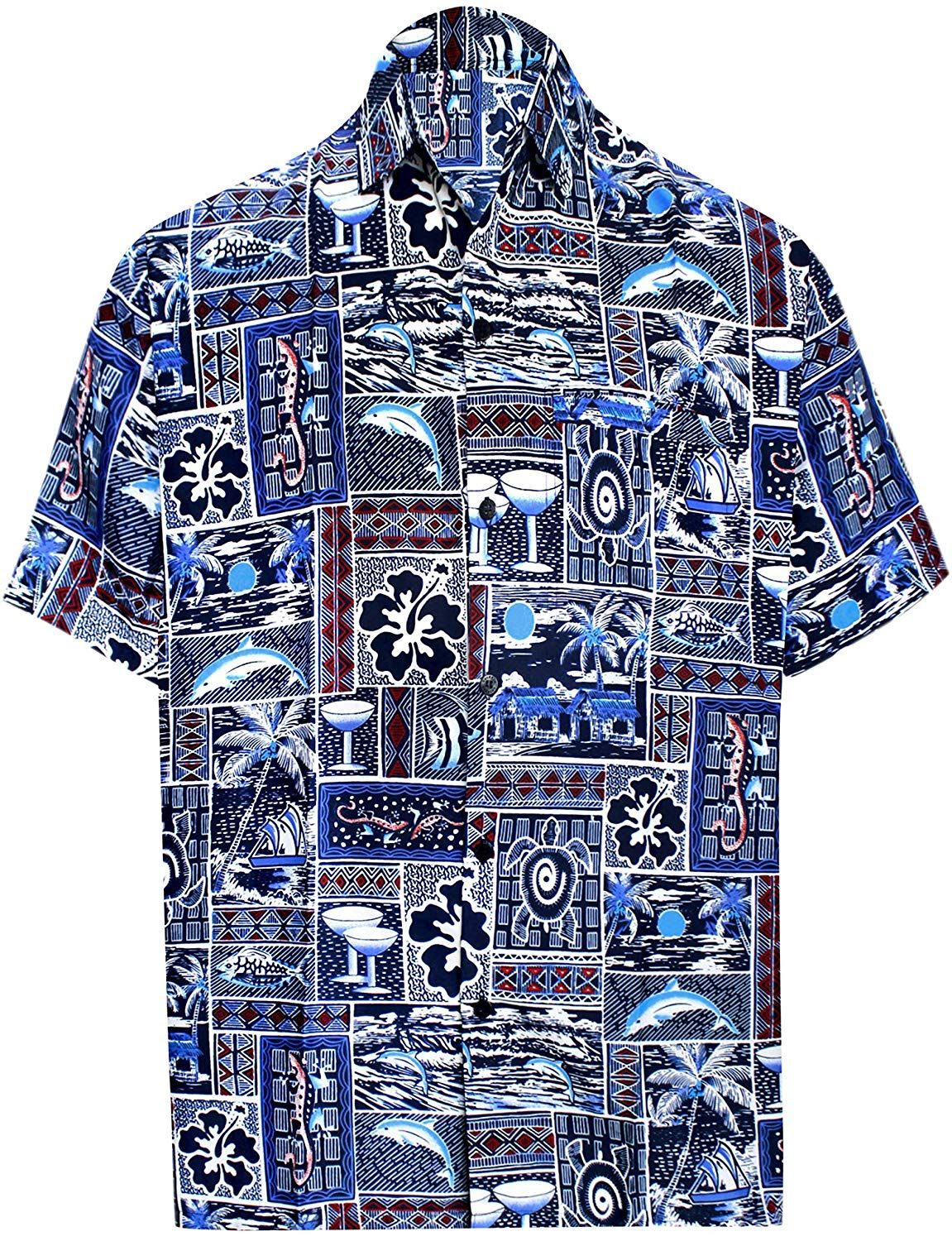 Floral Blue High Quality Hawaii Shirt Ha23102