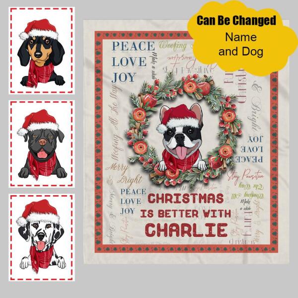 Merry Woofing Chrsitmas – Personalzied Custom Fleece Blanket Christmas Gifts – Trending Personalized