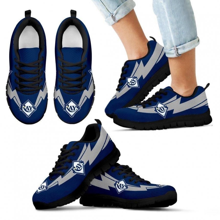 Three Amazing Good Line Charming Logo Tampa Bay Rays Sneakers #645