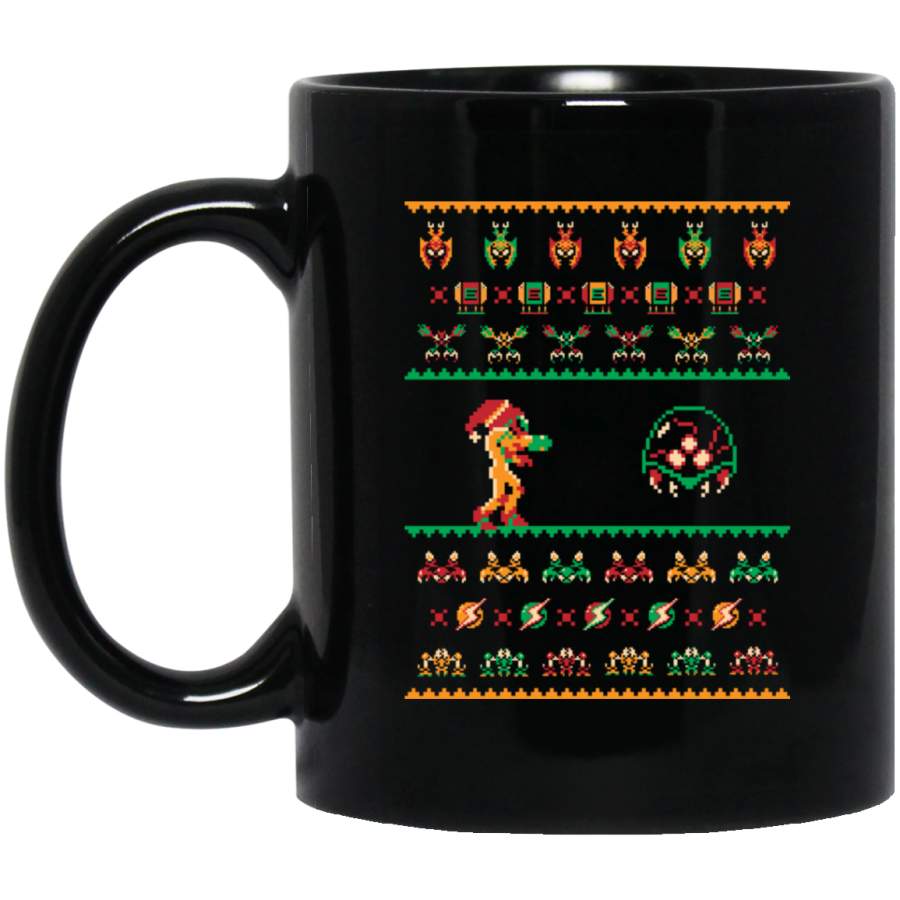 We Wish You A Metroid Christmas – Ugly Sweater Mug Black Mug