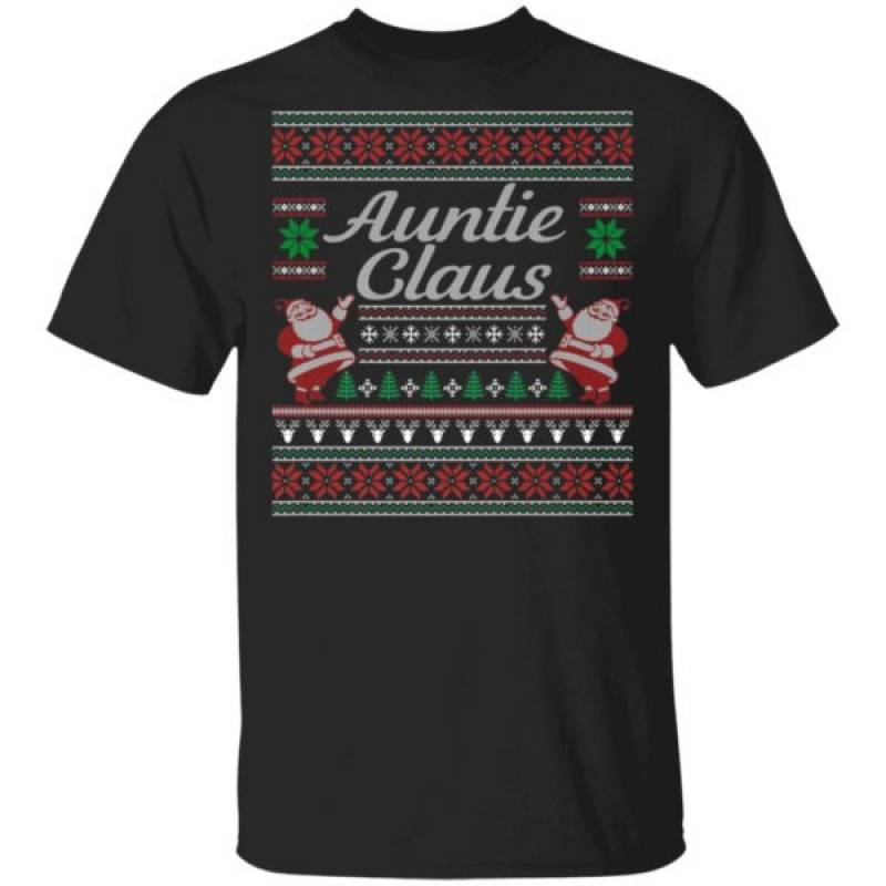 Auntie Claus Ugly Christmas Sweatshirt Ls Hoodie