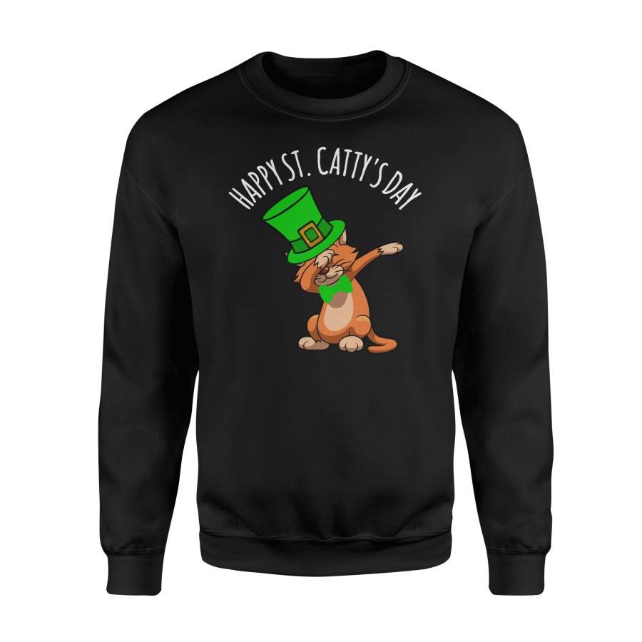 Dab Dabbing Cat  Kitten St. Patty’s Day Irish Sweatshirt