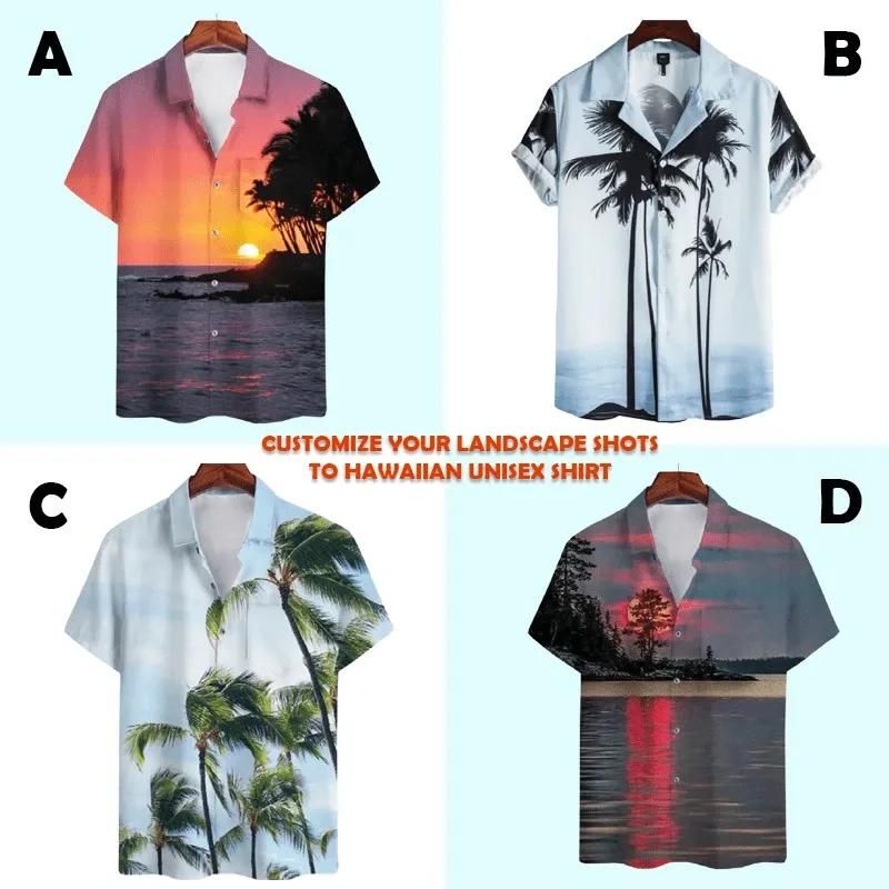 Your Landscape Shots To The Aloha Hawaiian Shirt Colorful Short Sleeve Summer Beach Casual Shirt For Men And Women