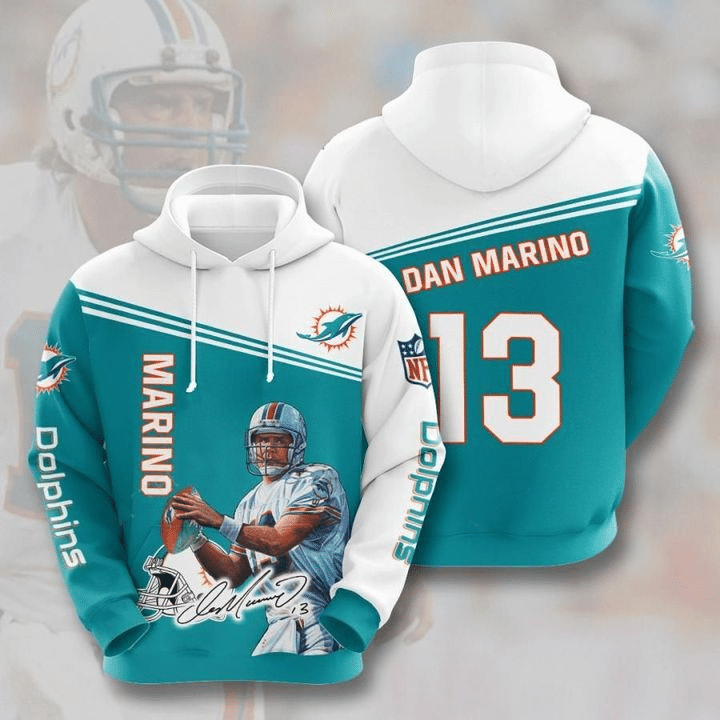 Miami Dolphins Dan Marino All Over Printed Hoodie HN210908