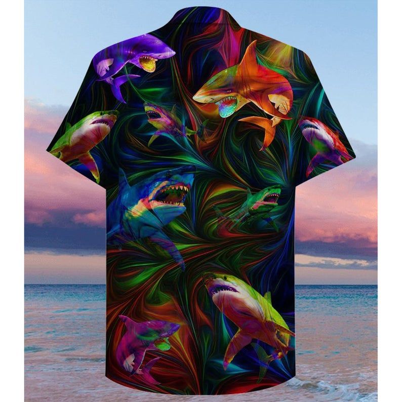 Shark Multicolor Nice Design Hawaii Shirt Ha92774