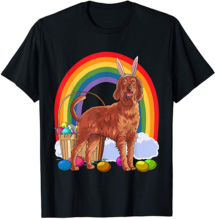 Irish Setter Easter Eggs Bunny Dog T-Shirt