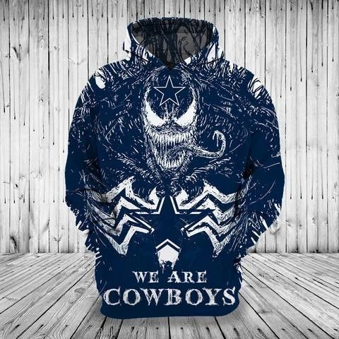 Venom Character Dallas Cowboys 42 Unisex 3D Hoodie Gift For Fans