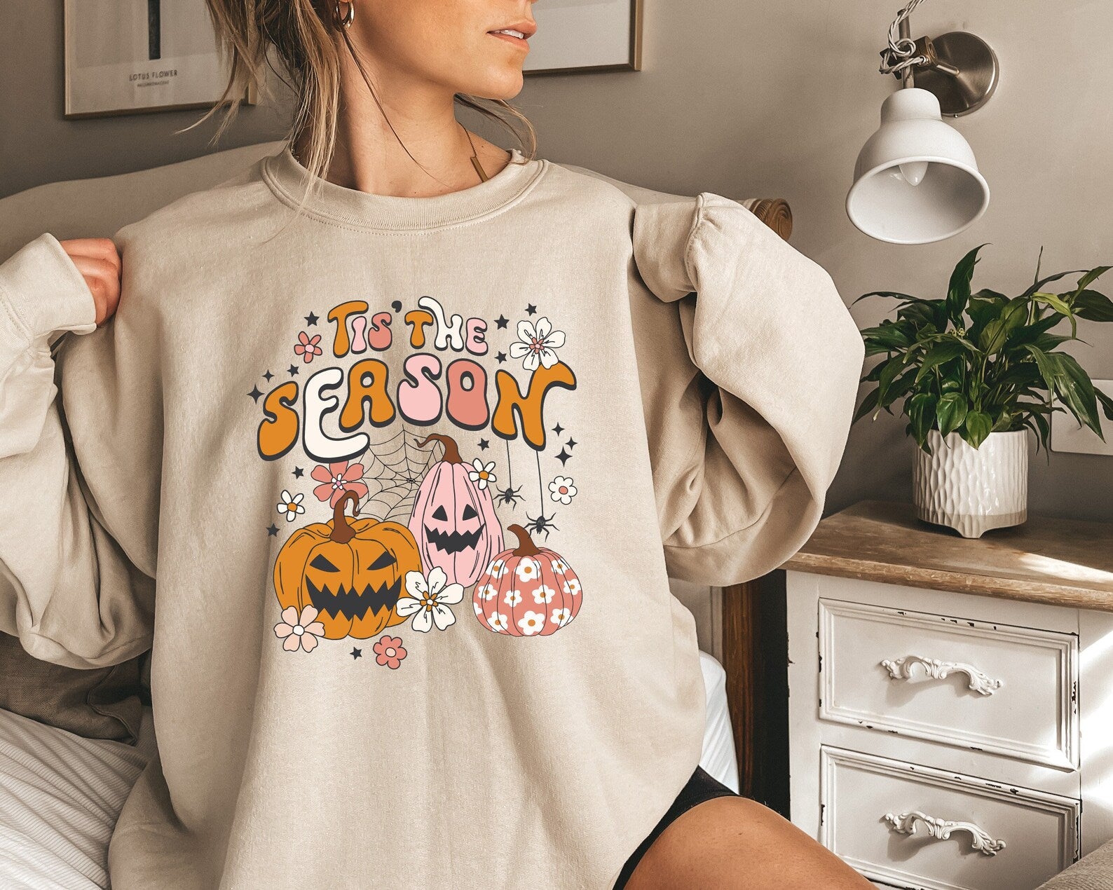 The Season Halloween Sweatshirt 2D Crewneck Sweatshirt All Over Print Sweatshirt For Women Sweatshirt For Men