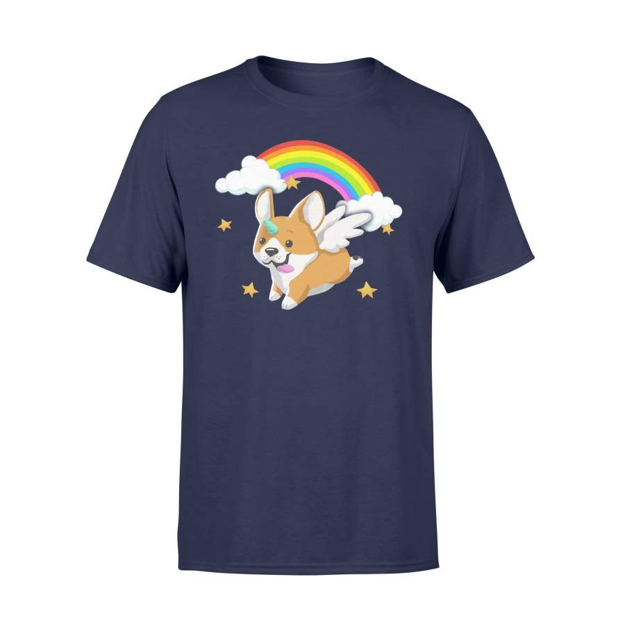 Corgi Unicorn Cute Puppy Dog Rainbow Sparkling Tees T Shirt